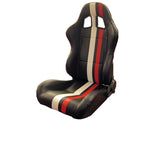 STRIPED RACING SEATS WITH RECLINER (PAIR)