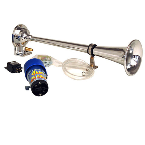 This is a 200 Decibel Train Horn UPGRADEchanging out the small 1/4 Valve  to 1/2 and includes an adjustable airflow controller. Horn not included –  Airbagit